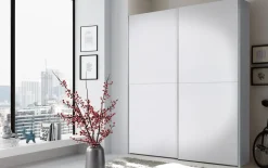 Schwebetürenschrank Puls, weiß, 170 x 196 cm
