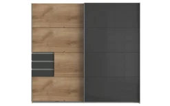 Schwebetürenschrank Saigon, Plankeneiche, 225 x 210 cm
