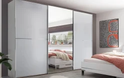 Schwebetürenschrank Studioline, alpinweiß/weiß, 298 x 222 cm