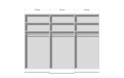 Schwebetürenschrank Studioline, Artisan Eiche-Nachbildung/mocca