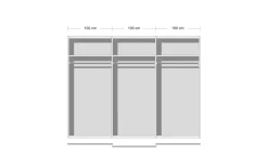 Schwebetürenschrank Top Slideline, premiumweiß, 303 x 236 cm