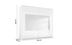 Schwebetürenschrank X-tend, weiß, 226 x 223 cm
