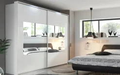 Schwebetürenschrank X-tend, weiß, 226 x 223 cm