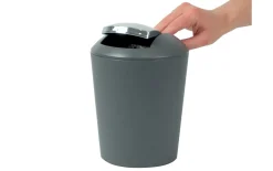 Schwingdeckeleimer Marta in grau, 1,7 l