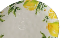 Servierplatte Lemony, gelb/weiß/grün, 31 cm