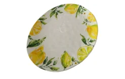 Servierplatte Lemony, gelb/weiß/grün, 31 cm