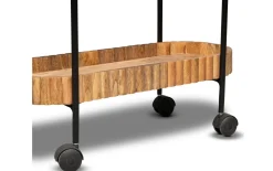 Servierwagen Jason 5, schwarz/Mangoholz massiv