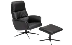 Sessel mit Hocker 3408, anthrazit, inkl. manuelle Relax-Funktion