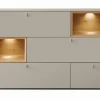 Sideboard Andiamo, steingrau/Eiche rustico