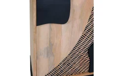 Sideboard Atari, Mangoholz/schwarz, inkl. Softclose Funktion