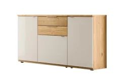 Sideboard Berghe, Risseiche/sandbeige