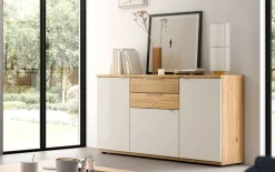Sideboard Berghe, Risseiche/sandbeige