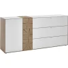 Sideboard Caya, weiß/Kerneiche Umato, inkl. Softclose Funktion