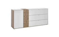 Sideboard Caya, weiß/Kerneiche Umato, inkl. Softclose Funktion