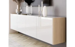 Sideboard Dillon, Eiche Lindberg-Nachbildung/grau