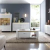 Sideboard Lazio, weiß/gold, 200 cm, inkl. Beleuchtung