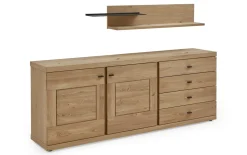 Sideboard next level 3000 in Wildeiche hell soft gebürstet geölt teilmassiv