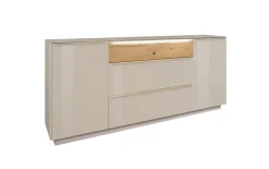 Sideboard Nova, kaschmir/Eiche massiv, inkl. Griffbeleuchtung