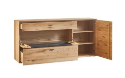 Sideboard Olvera, teilmassive Asteiche