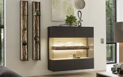 Sideboard Runa, Kerneiche natur/anthrazit