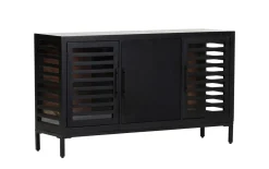 Sideboard Showcase, Akazie/schwarz, inkl. LED-Beleuchtung