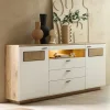 Sideboard weiß/Viking Eiche-Nachbildung, inkl. Softclose Funktion