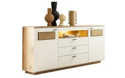 Sideboard weiß/Viking Eiche-Nachbildung, inkl. Softclose Funktion