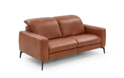 2,5-Sitzer HU-PC23005, cognac, inkl. Kopfpolsterverstellung