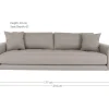 3-Sitzer-Sofa Lido, grau