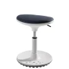 Sitzhocker Speedy, weiß, Sitzfläche grau