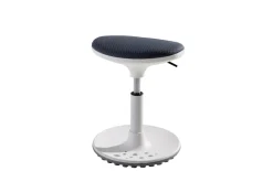 Sitzhocker Speedy, weiß, Sitzfläche grau
