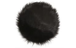 Sitzkissen Kunstfell, schwarz, 35 cm