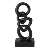 Skulptur Chainy, schwarz, 40 cm