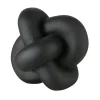 Skulptur Knotty, schwarz, 14 cm
