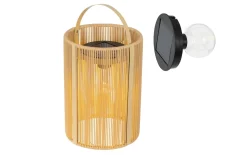 Solar Laterne Holz, beige
