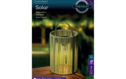 Solar Laterne Holz, grün