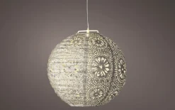 Solar-Laterne, rund, braun, 25 cm
