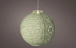 Solar-Laterne, rund, grün, 25 cm