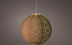 Solar-Laterne, rund, orange, 25 cm