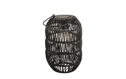 Solar-Laterne, schwarz, 24,5 cm