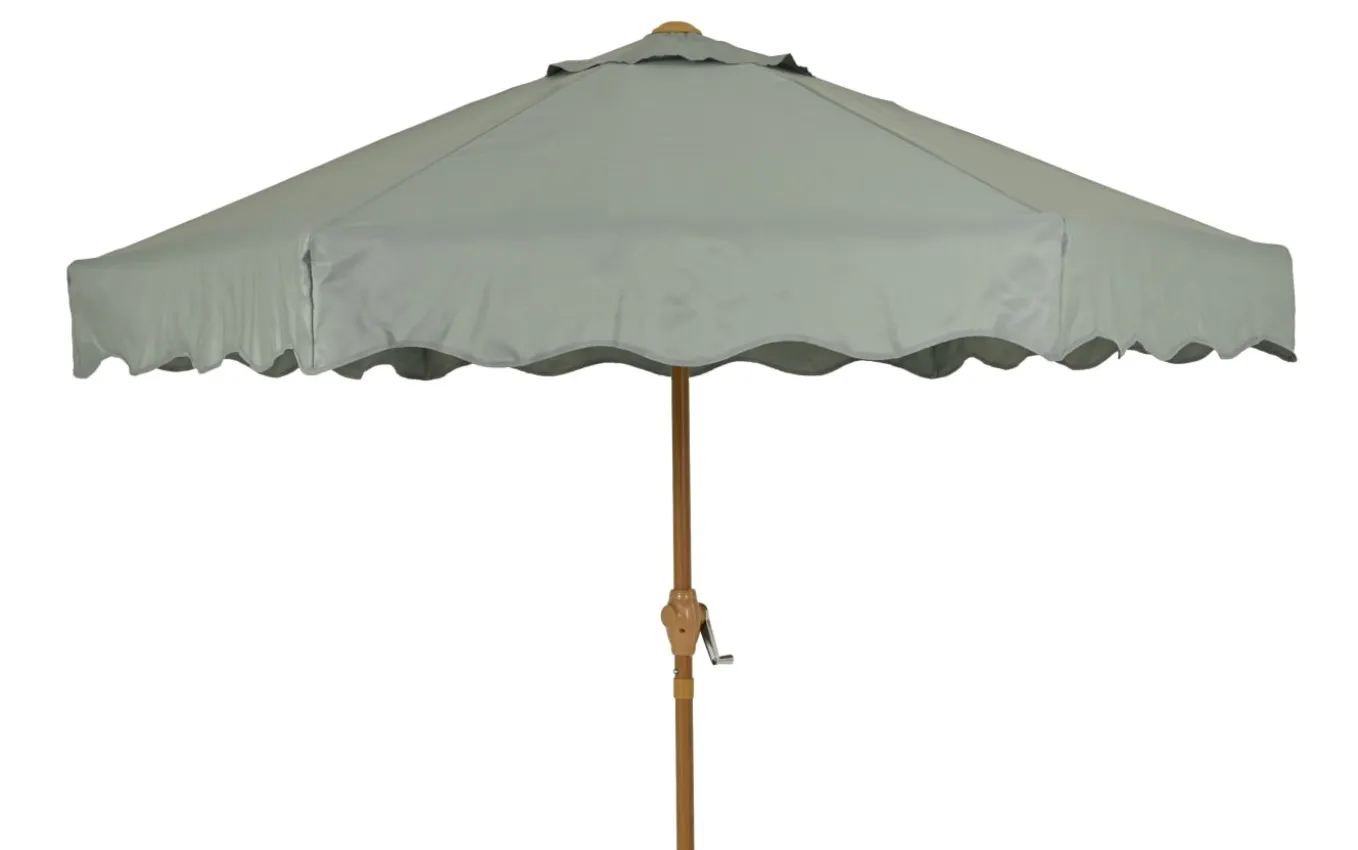 Sonnenschirm, grau/grün, 220 cm