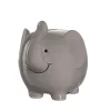 Spardose Bambini Elefant, Porzellan, grau