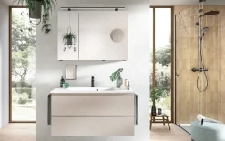 Spiegelschrank A-Plan Compact, kaschmir, 100 x 70,3 cm, inkl. Vergrößerungsspiegel