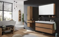 Spiegelschrank c!puro, Eiche-Nachbildung/anthrazit