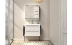 Spiegelschrank Flash, weiß, 80 x 72 cm