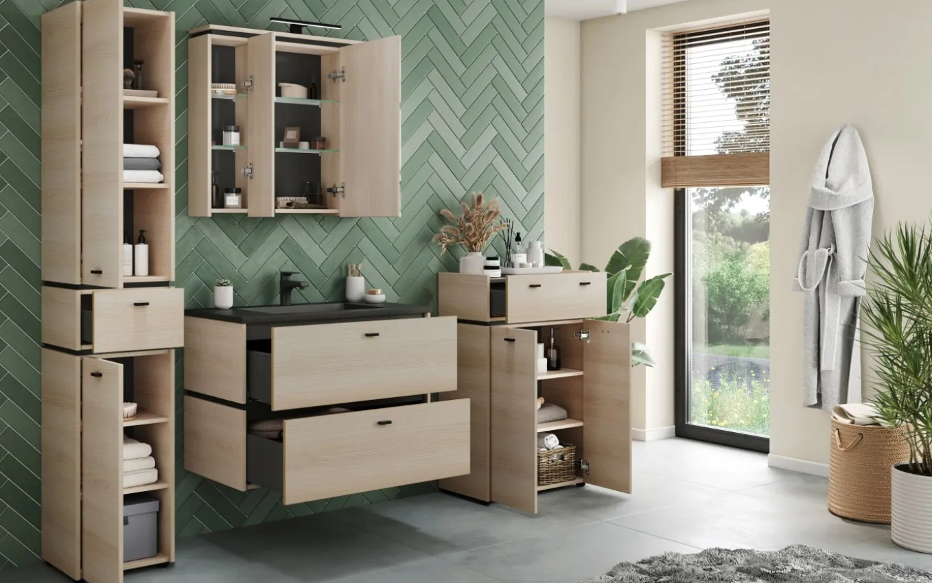 Spiegelschrank Modesto, Eiche Nachbildung
