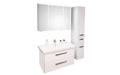 Spiegelschrank Prag, weiß, inkl. LED-Kranz