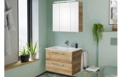 Spiegelschrank TrenTino, Eiche-Nachbildung, inkl. LED-Beleuchtung