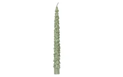 Spitzkerze, grün, 2er Set, 25 cm