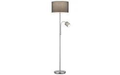 Standleuchte Hotel, nickel/grau, 170 cm